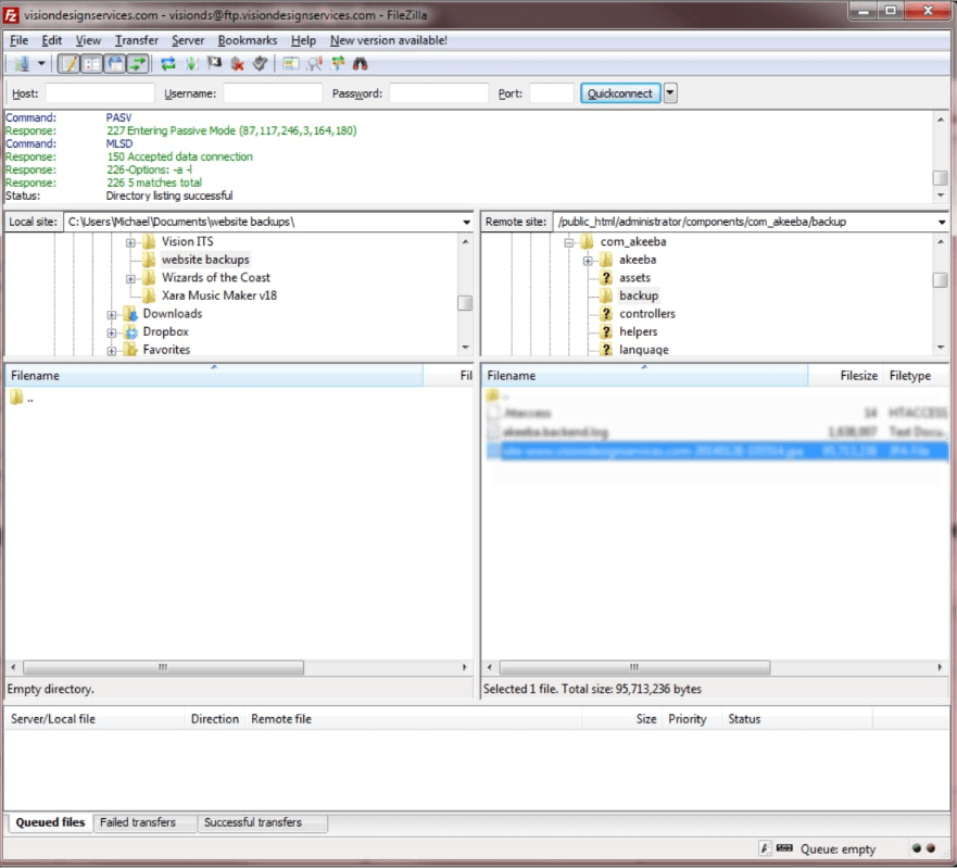 دانلود با Filezilla - موستانگ 